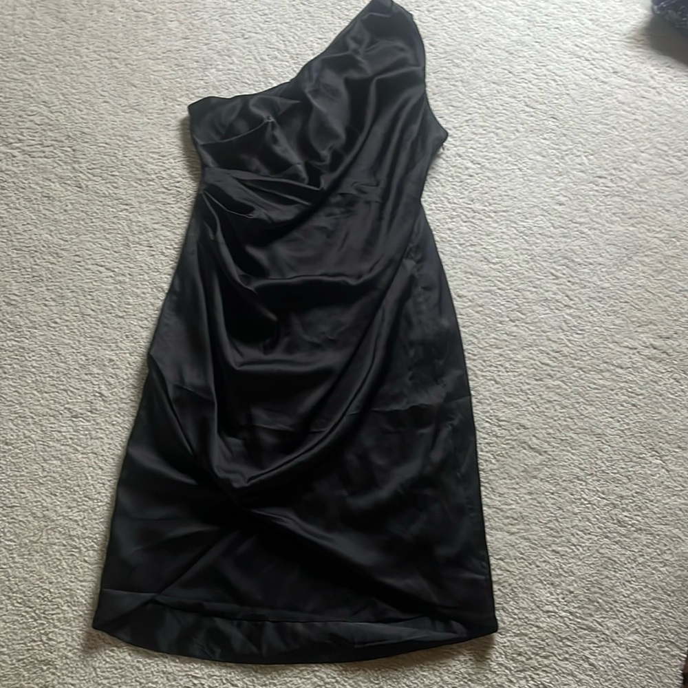 BANANA REPUBLIC ONE-SHOULDER black Dress NEW cocktail formal weddding 16